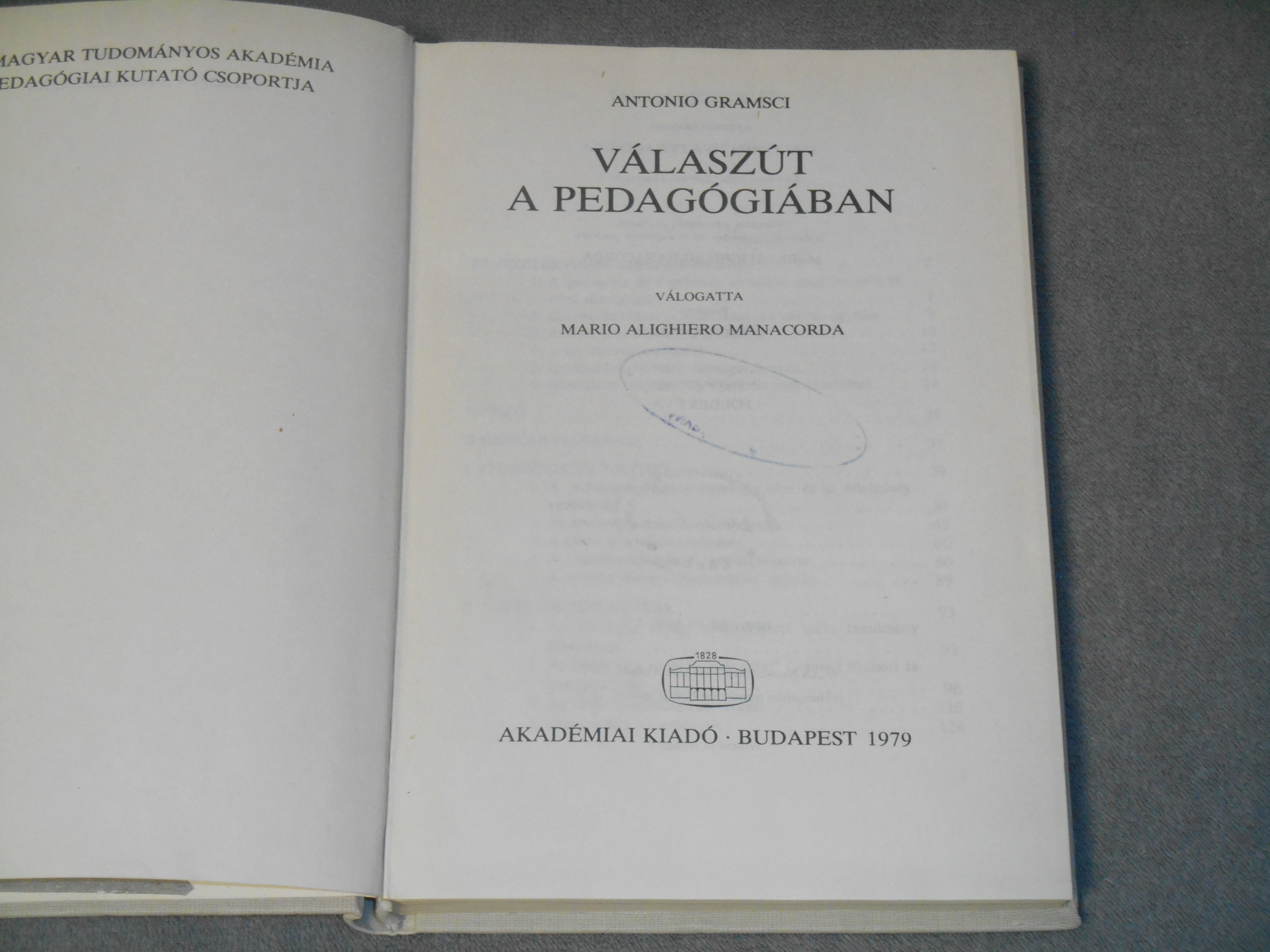 Antonio Gramsci - Válaszút a pedagógiában